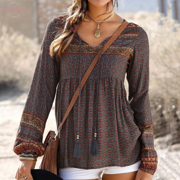 long sleeve blouses women long sleeve autumn winter bohemian vintage print ladies daily v neck blouses shirts women camisa femenina, White
long sleeve blouses women long sleeve autumn winter bohemian vintage print ladies daily v neck blouses shirts women camisa femenina, White