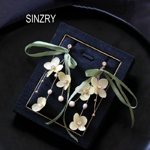 sinzry new unique handmade preserved freshflower sweety exaggerated pearl forest drop earrings for female, Silver
sinzry new unique handmade preserved freshflower sweety exaggerated pearl forest drop earrings for female, Silver