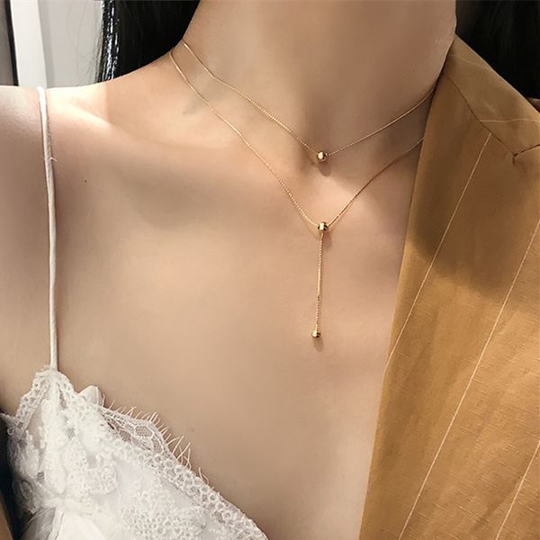 2020 statement necklace new necklace women golden clavicle round bean double layer women confidence beautiful, Silver
2020 statement necklace new necklace women golden clavicle round bean double layer women confidence beautiful, Silver