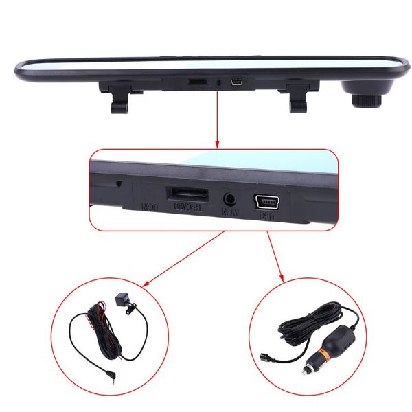 1set 4.3" 1080p hd dual lens rear view camera dvr mirror car dash cam recorder a6he
1set 4.3" 1080p hd dual lens rear view camera dvr mirror car dash cam recorder a6he