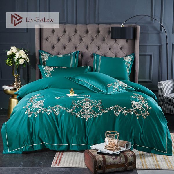 liv-esthete luxury a silk b cotton green bedding set printed duvet cover bed sheet set double king bed linen home textile
liv-esthete luxury a silk b cotton green bedding set printed duvet cover bed sheet set double king bed linen home textile