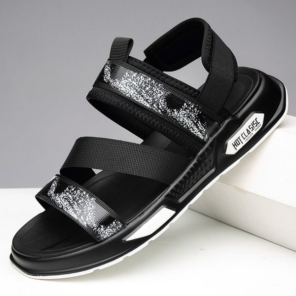 summer men's roman sandals trendy korean-style youth casual beach shoes breathable men's lightweight non-slip sandals slipper, Black
summer men's roman sandals trendy korean-style youth casual beach shoes breathable men's lightweight non-slip sandals slipper, Black