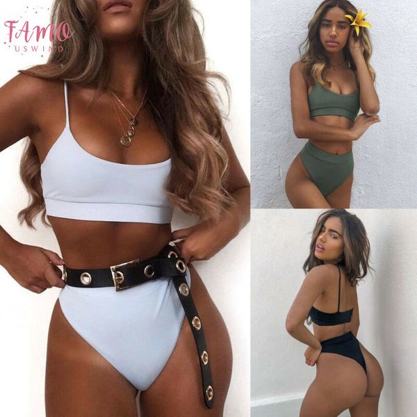 2pcs women bandage bikini push up high waist padded bra swimsuit bathing thong monokini polyester swimwear beachwear s xl, White;black
2pcs women bandage bikini push up high waist padded bra swimsuit bathing thong monokini polyester swimwear beachwear s xl, White;black