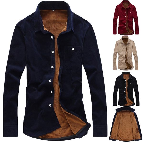 men's shirts camisa brief style corduroy solid color warm shirt men casual slim fit long sleeve blouse streetwear hombre w1025, White;black
men's shirts camisa brief style corduroy solid color warm shirt men casual slim fit long sleeve blouse streetwear hombre w1025, White;black