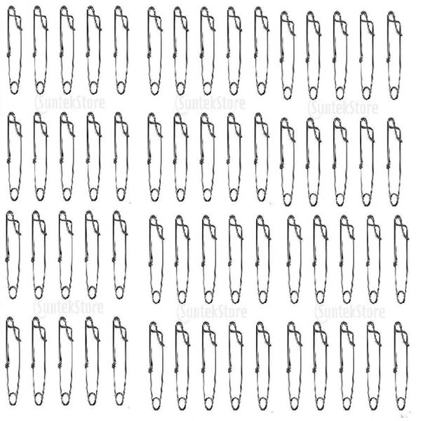 60pcs stainless steel long line longline clip for fishing snapper or shark s