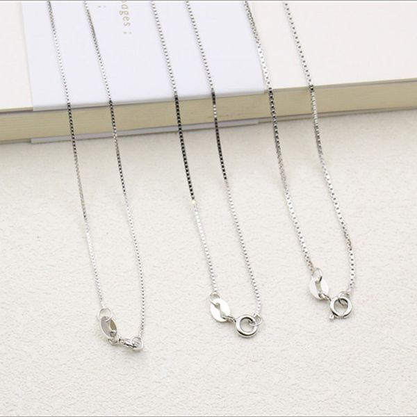 40/45/50/55/60cm classic basic chain 100% 925 sterling silver necklace chain fashion jewelry girl's clavicle necklace
40/45/50/55/60cm classic basic chain 100% 925 sterling silver necklace chain fashion jewelry girl's clavicle necklace