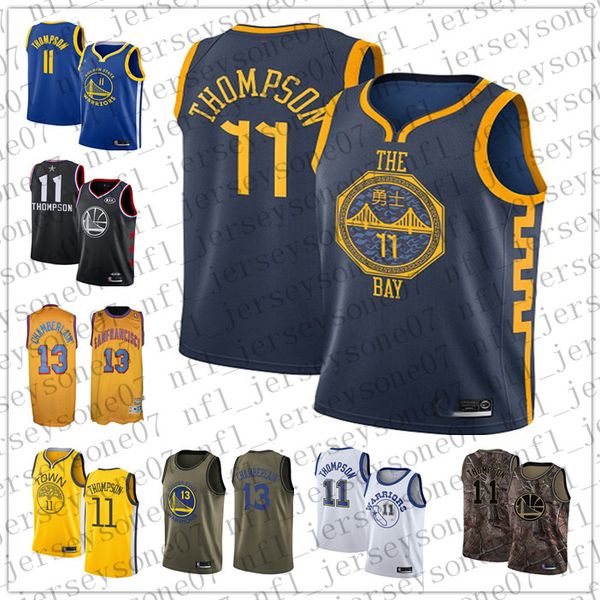 custom mens golden state warriors 11 klay thompson 13 wilt chamberlain white throwback basketball edition nba jersey, Black 
custom mens golden state warriors 11 klay thompson 13 wilt chamberlain white throwback basketball edition nba jersey, Black
