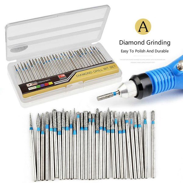 30pcs/set tungsten steel grinding head carbide nail drill bits diamond rotating tool dremel diameter polished abrasive pedicure, Silver
30pcs/set tungsten steel grinding head carbide nail drill bits diamond rotating tool dremel diameter polished abrasive pedicure, Silver