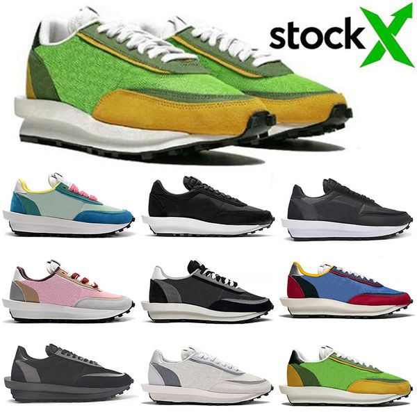 2020 new designer trainers sacai waffle ldv sneakers flat shoes green gusto triple black item 2 black nylon for woman men size 36-45, White;red
2020 new designer trainers sacai waffle ldv sneakers flat shoes green gusto triple black item 2 black nylon for woman men size 36-45, White;red
