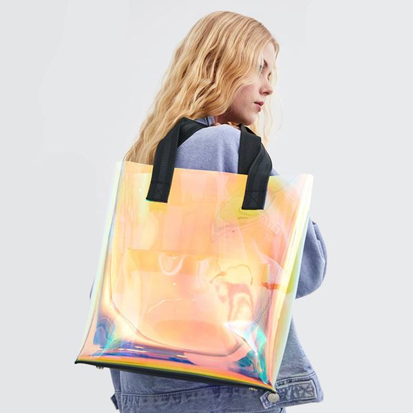 2020 spring and summer new transparent rainbow shoulder bag tote large capacity bag
2020 spring and summer new transparent rainbow shoulder bag tote large capacity bag