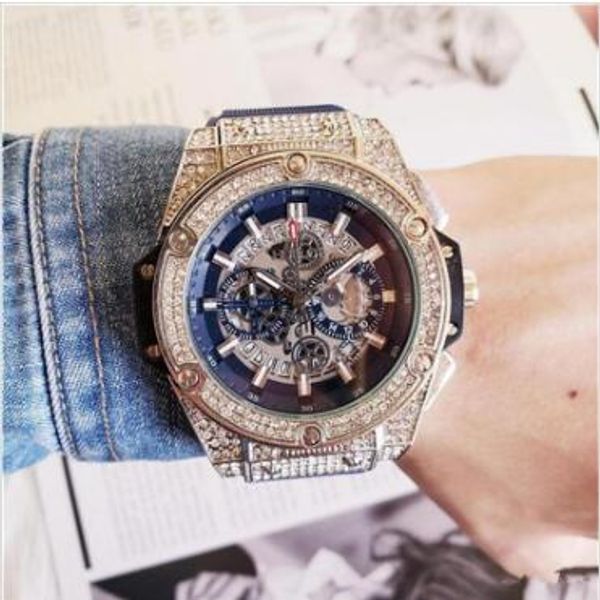 rubber men's fashion large dial quartz watches luxury men's fully functional quartz rhinestone diamond inlay clock dial quartz wat, Slivery;brown
rubber men's fashion large dial quartz watches luxury men's fully functional quartz rhinestone diamond inlay clock dial quartz wat, Slivery;brown