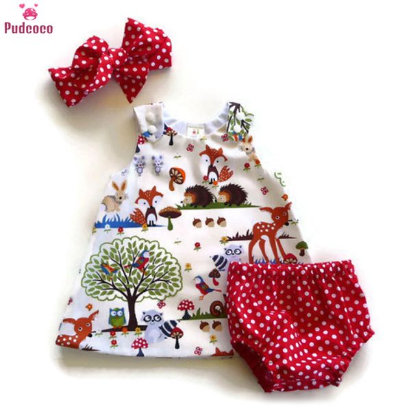 summer printed cartoon baby girls dress clothes newborn floral dot dresses with headband shorts outfits 3pcs set 0-24m, Red;yellow
summer printed cartoon baby girls dress clothes newborn floral dot dresses with headband shorts outfits 3pcs set 0-24m, Red;yellow