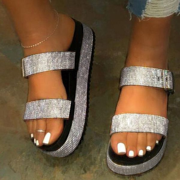summer platform bling wedges shoes for women sandals women slip on flat rhinestones slides casual shoes sandalias mujer, Black
summer platform bling wedges shoes for women sandals women slip on flat rhinestones slides casual shoes sandalias mujer, Black