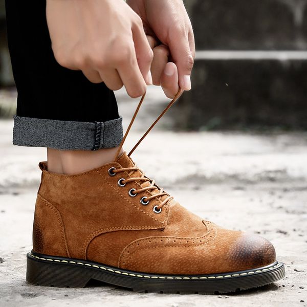 comfortable winter ankle boots cowboy genuine leather men lace up safety work shoes boots men fashion steel toe shoes, Black
comfortable winter ankle boots cowboy genuine leather men lace up safety work shoes boots men fashion steel toe shoes, Black