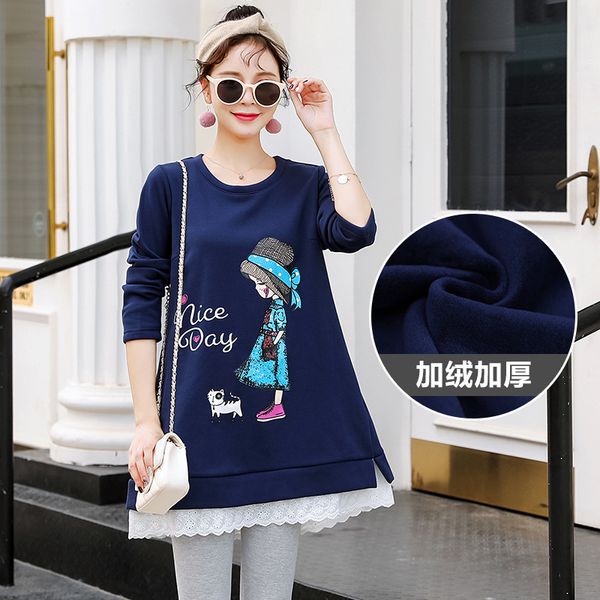pregnant women's autumn fashion o neck long sleeve 3d cartoon printing plus velvet long t shirt maternity thick warm shirts, White
pregnant women's autumn fashion o neck long sleeve 3d cartoon printing plus velvet long t shirt maternity thick warm shirts, White