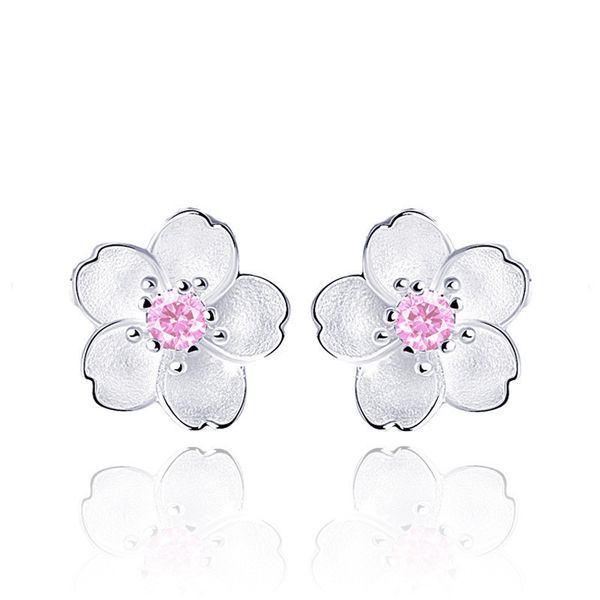 cute 925 sterling silver cherry blossoms flower set pink cz stud earrings for women girls kids jewelry orecchini aros aretes, Golden;silver
cute 925 sterling silver cherry blossoms flower set pink cz stud earrings for women girls kids jewelry orecchini aros aretes, Golden;silver