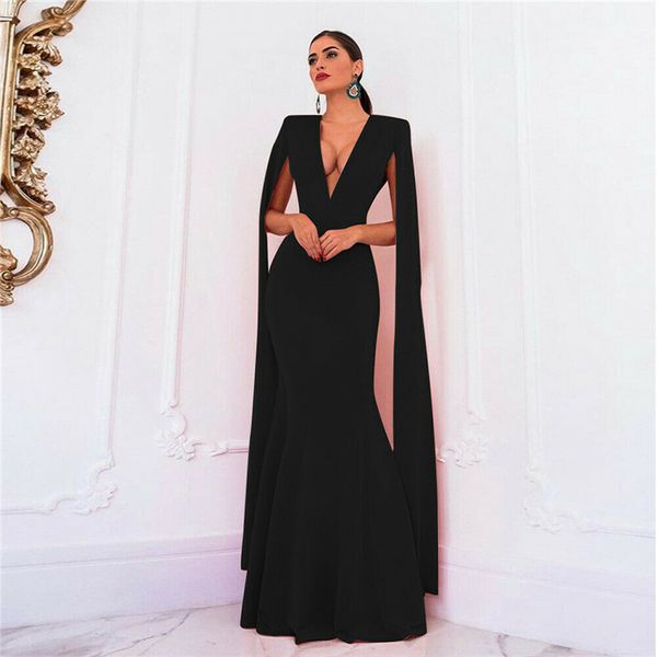 1pc women elegant shawl deep v long formal dresses long sleeve evening party dress mermaid prom bodycon dresses robe longue, Black;pink
1pc women elegant shawl deep v long formal dresses long sleeve evening party dress mermaid prom bodycon dresses robe longue, Black;pink