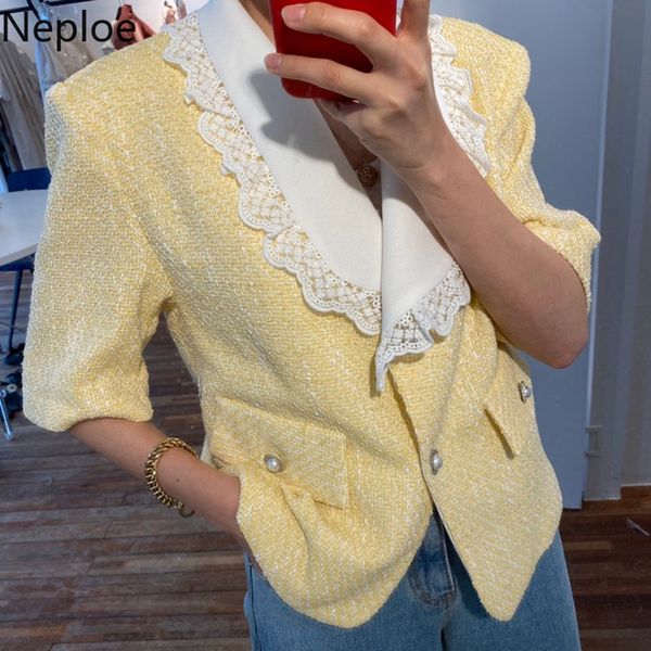 neploe lace patchwork jacket women spring 2020 korean ins single breatsed long sleeve coats femme loose fashion ladies 1c856, Black;brown
neploe lace patchwork jacket women spring 2020 korean ins single breatsed long sleeve coats femme loose fashion ladies 1c856, Black;brown