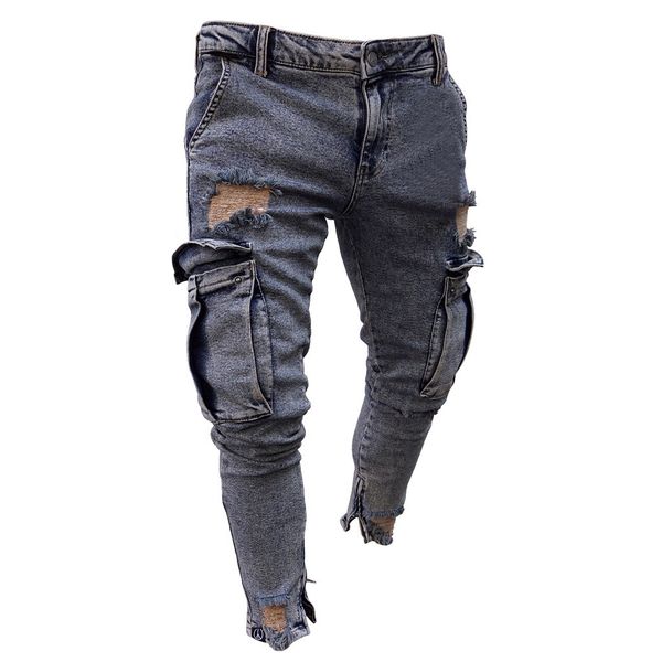 fashion men jeans hip hop cool streetwear biker solid hole ripped skinny jeans slim fit mens clothes pencil 11.21, Blue
fashion men jeans hip hop cool streetwear biker solid hole ripped skinny jeans slim fit mens clothes pencil 11.21, Blue