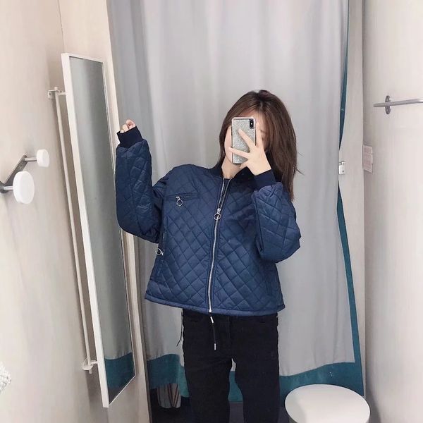 2019 autumn & winter warm cotton coat western style baseball collar rhombus cotton coat, Blue;black
2019 autumn & winter warm cotton coat western style baseball collar rhombus cotton coat, Blue;black