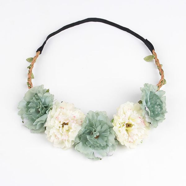 american-style scrunchies seaside beach flower tiara bridal bridesmaid garland hair band flower hair band leather cord, Golden;white
american-style scrunchies seaside beach flower tiara bridal bridesmaid garland hair band flower hair band leather cord, Golden;white