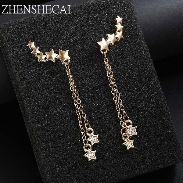 punk style gold color star tassel crystal drop earring for women vintage metal long earring pendientes fashion jewelry wholesale, Silver
punk style gold color star tassel crystal drop earring for women vintage metal long earring pendientes fashion jewelry wholesale, Silver
