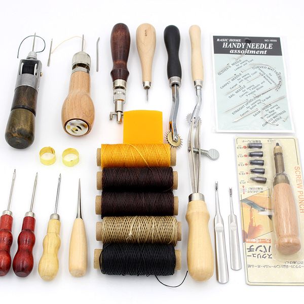 leather craft sewing kit, edge crease with punch diy, flat wax line, stitched grover, diamond cone, hand sewing cone kit
leather craft sewing kit, edge crease with punch diy, flat wax line, stitched grover, diamond cone, hand sewing cone kit