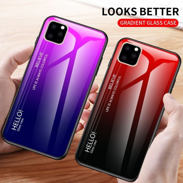 brand phone case for apple iphone 11 pro case tempered glass luxury gradient soft silicone edge cover for iphone 11 pro max case
brand phone case for apple iphone 11 pro case tempered glass luxury gradient soft silicone edge cover for iphone 11 pro max case