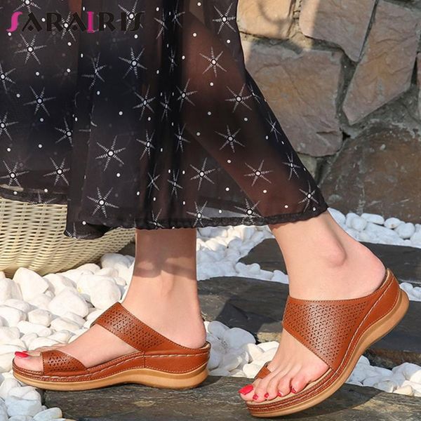 sarairis new summer elegant female concise slip-on summer slides hollow slippers women comfy med wedges shoes woman, Black
sarairis new summer elegant female concise slip-on summer slides hollow slippers women comfy med wedges shoes woman, Black