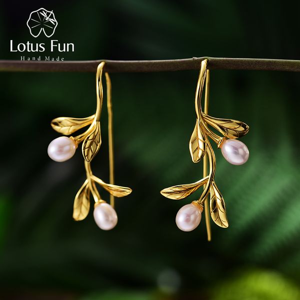 lotus fun real 925 sterling silver natural pearl earrings fine jewelry waterdrops from the olive leaves drop earrings for women cx200628, Golden
lotus fun real 925 sterling silver natural pearl earrings fine jewelry waterdrops from the olive leaves drop earrings for women cx200628, Golden
