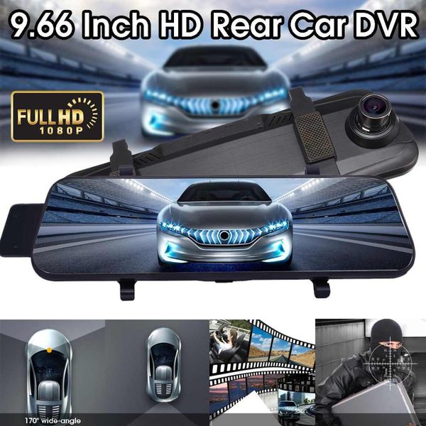 9.66'' fhd 1080p car dvr camera rearview mirror night vision 170 wide angle dual lens video recorder auto camcorder dash cam
9.66'' fhd 1080p car dvr camera rearview mirror night vision 170 wide angle dual lens video recorder auto camcorder dash cam