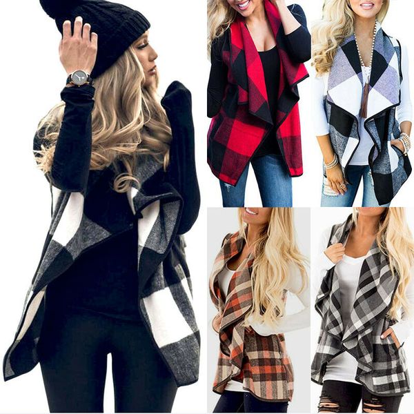 women's vests casual womens warm collar suit waistcoat jacket coat 2021 autumn winter ladies plaid cardigan outwear plus size s-2xl, Black;white
women's vests casual womens warm collar suit waistcoat jacket coat 2021 autumn winter ladies plaid cardigan outwear plus size s-2xl, Black;white