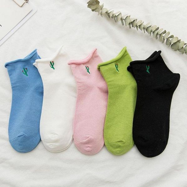 korean trend female socks cotton embroidery green cactus curl female socks mid tube happy funny, Black;white
korean trend female socks cotton embroidery green cactus curl female socks mid tube happy funny, Black;white