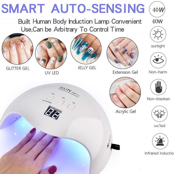 40w uv lamp led nail dryer for all gels polish sun light infrared led display automatic induction gel nail lamp
40w uv lamp led nail dryer for all gels polish sun light infrared led display automatic induction gel nail lamp