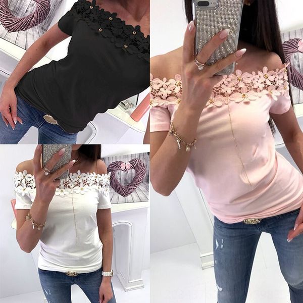 2020 one-line collar slim t-shirt female 2020 one-line collar beaded slim beaded lace lace t-shirt female, White
2020 one-line collar slim t-shirt female 2020 one-line collar beaded slim beaded lace lace t-shirt female, White
