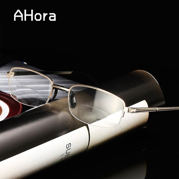 ahora bifocal reading glasses men women metal half frame presbyopic eyeglasses with diopters +1.0 +1.5 +2.0 +2.5 +3.0 +3.5 +4.0, White;black
ahora bifocal reading glasses men women metal half frame presbyopic eyeglasses with diopters +1.0 +1.5 +2.0 +2.5 +3.0 +3.5 +4.0, White;black