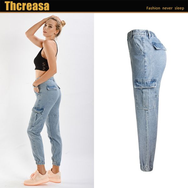 new high waist jeans women s spring and autumn harlem pants loose wide leg elastic waist big pocket jeans, Blue
new high waist jeans women s spring and autumn harlem pants loose wide leg elastic waist big pocket jeans, Blue