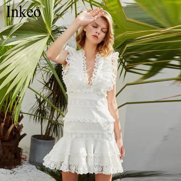 women lace dress bodycon white 2020 new sleeveless v-neck female mini dress ruffles beach party vestidos chic inkeo 9d205, Black;gray
women lace dress bodycon white 2020 new sleeveless v-neck female mini dress ruffles beach party vestidos chic inkeo 9d205, Black;gray