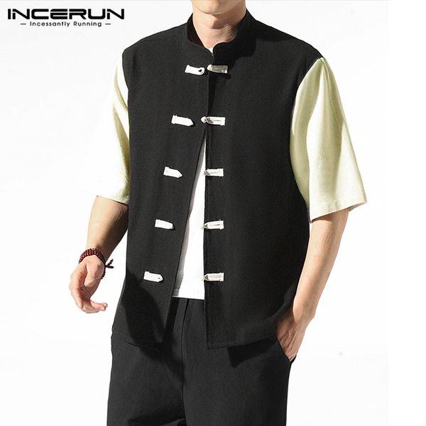 men's casual shirts 2021 summer men vintage short sleeve stand collar shirt chinese tradition cotton buttons patchwork blouse camisa 7, White;black
men's casual shirts 2021 summer men vintage short sleeve stand collar shirt chinese tradition cotton buttons patchwork blouse camisa 7, White;black