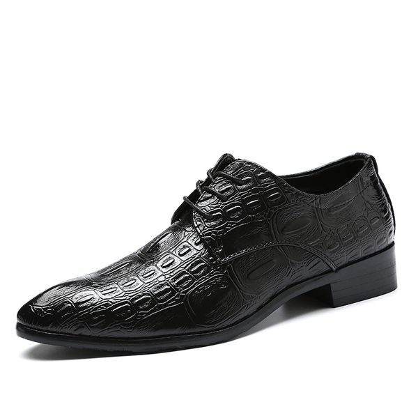 38~48 large sizes crocodile men leather shoes italian pointed toe dress wedding shoes formal business british lace up derby shoe, Black
38~48 large sizes crocodile men leather shoes italian pointed toe dress wedding shoes formal business british lace up derby shoe, Black