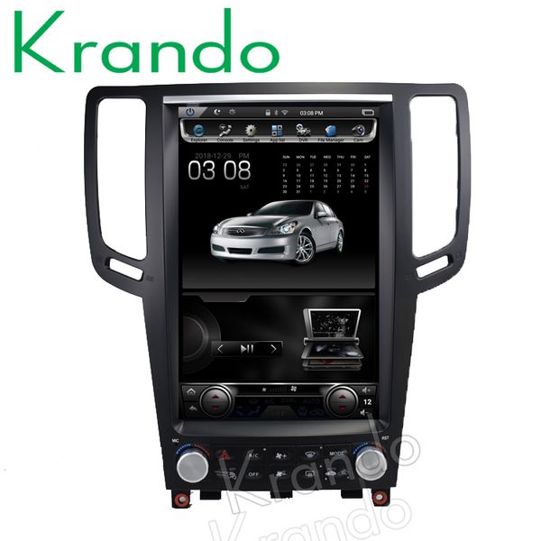 

Krando Android 7.1 12.1" Tesla Vertical car dvd audio radio player for Infiniti G25 G35 G37 gps navigation multimedia system