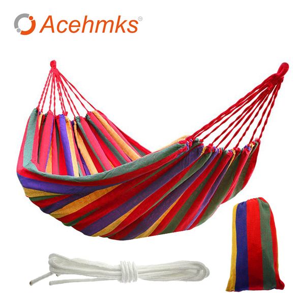 acehmks canvas hammock portable stripe hang bed for outdoor home travel camping hiking blue red 200cmx80cm 150 kgs single
acehmks canvas hammock portable stripe hang bed for outdoor home travel camping hiking blue red 200cmx80cm 150 kgs single