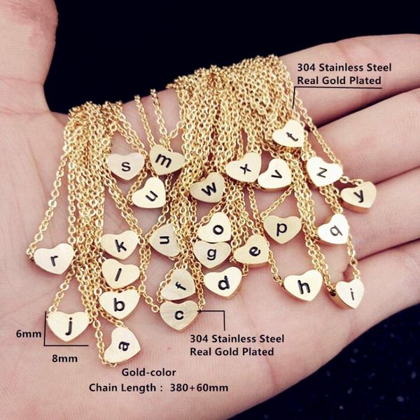 tiny dainty heart initial necklaces pendants jewelry stainless steel rose gold alphabet letter necklace women birthday gift, Silver
tiny dainty heart initial necklaces pendants jewelry stainless steel rose gold alphabet letter necklace women birthday gift, Silver