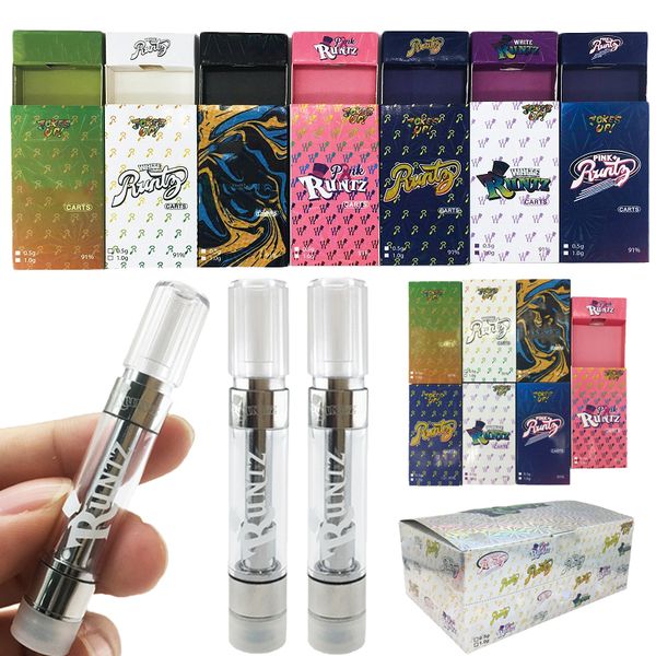 

Runtz Упаковка Empty Vape PEN картриджи 1мл 0,8 мл Tank Vape картридж с Ecig керамический Coil 510 Тема Испаритель Тележки густое масло E сигареты