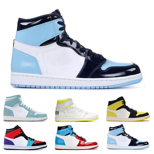 Air Retro jordan basketball shoes 1s UNC Obsidian Fearless GYM RED First Class Flight TURBO GREEN PHANTOM mens sports sneakers