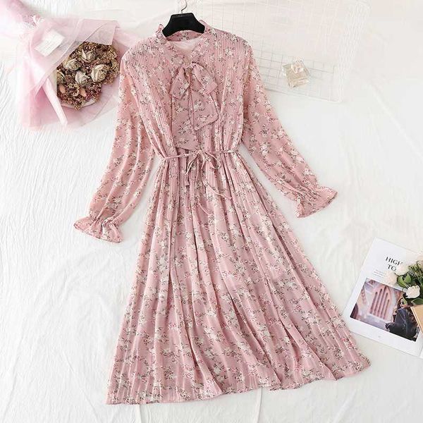 2020 spring summer chiffon dress women floral pleated dress long sleeve receive waist temperament dresses women vestidos d3651, Black;gray
2020 spring summer chiffon dress women floral pleated dress long sleeve receive waist temperament dresses women vestidos d3651, Black;gray