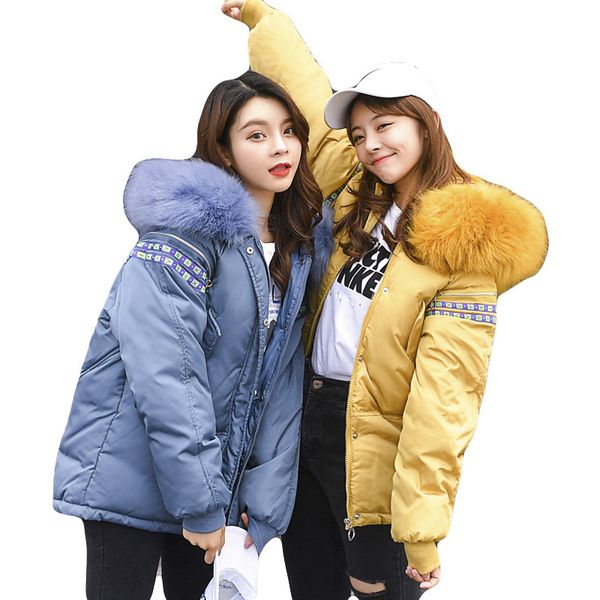 cotton women's long section 2019 winter new women's korean version of the fashion loose cotton jacket jacket large fur, Black
cotton women's long section 2019 winter new women's korean version of the fashion loose cotton jacket jacket large fur, Black