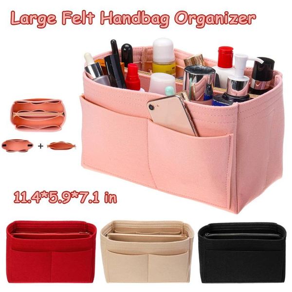 new popular women's makeup organizer felt cloth insert bag multi-functional travel cosmetic bag girl storage toiletry liner bags
new popular women's makeup organizer felt cloth insert bag multi-functional travel cosmetic bag girl storage toiletry liner bags