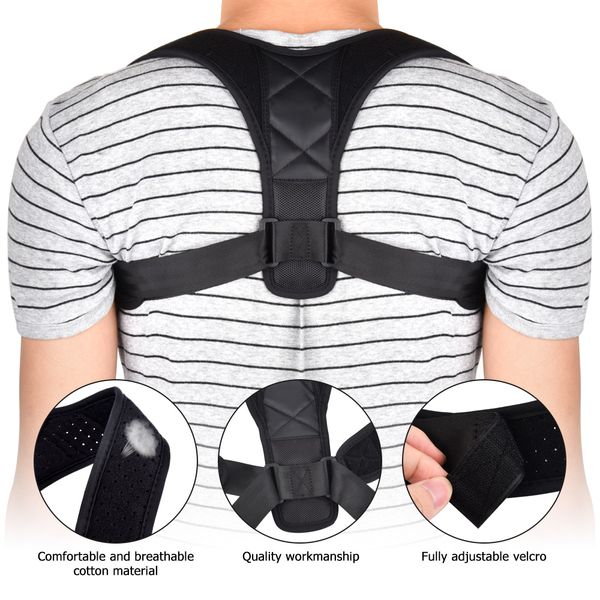 back support belt posture corrector support corset back shoulder braces spine health care scoliosis posture correction, Black;blue
back support belt posture corrector support corset back shoulder braces spine health care scoliosis posture correction, Black;blue