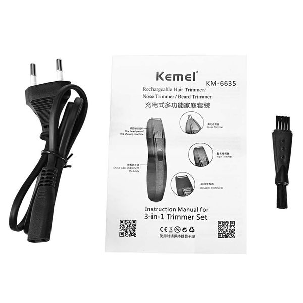 kemei km-6635 3 in 1 rechargeable nose beard trimmer ear sideburns liner clippers barber shaving machine bwkf gsvkf
kemei km-6635 3 in 1 rechargeable nose beard trimmer ear sideburns liner clippers barber shaving machine bwkf gsvkf
